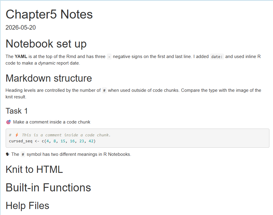 Figure 4. Screenshot of resulting HTML report